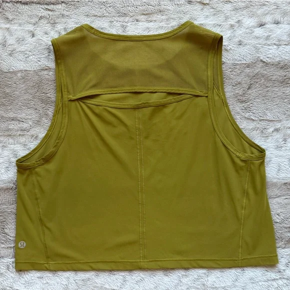Lululemon Sculpt Cropped Tank Top in Bronze Green - Picture 9 of 11
